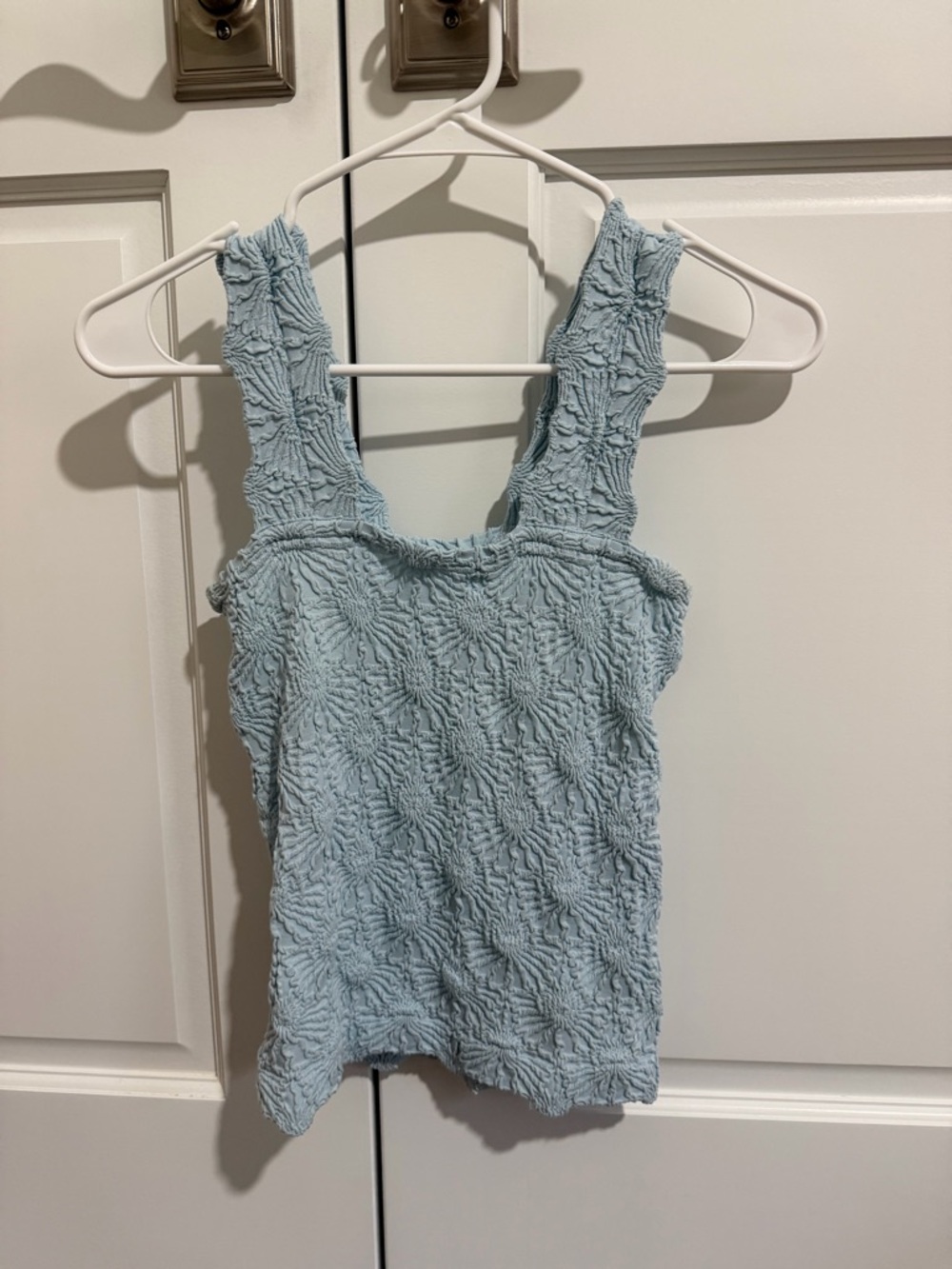 Textured Light Blue Women's Tank Top